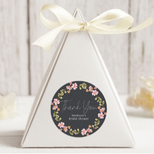 Dusty Pink Lila Floral Wedding Runder Aufkleber
