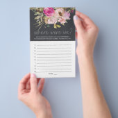 Dusty Pink Lila Rose Game Wo waren wir Flyer (Handgriff)