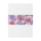 Dusty Pink Lila Watercolor Floral Wedding Einladungsbanderole (Rückseitenbeispiel)