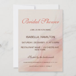 Dusty Pink Marble Script Calligraphy Brautparty Einladung