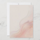 Dusty Pink Marble Script Calligraphy Brautparty Einladung (Rückseite)