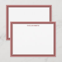 Dusty Pink Maroon Borders Add your Name
