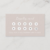 Dusty pink mauve cream qr code business logo treuekarte (Vorderseite)