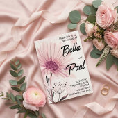 Dusty Pink & Mauve Floral Wedding Invitation Einladung