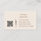 Dusty pink mauve neutral QR code Business Card Visitenkarte (Rückseite)