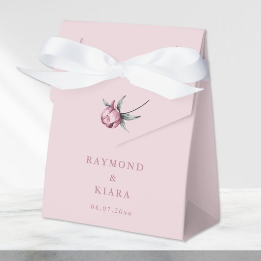 Dusty Pink Mauve Peony Minimal Wedding Geschenkschachtel