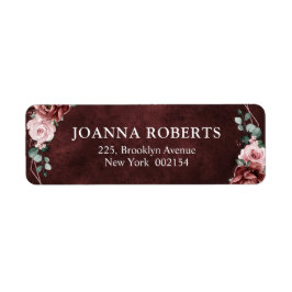 Dusty Pink Mauve Rose Floral Geometric Wedding La