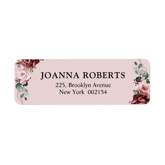 Dusty Pink Mauve Rose Floral Geometric Wedding La (Vorne)