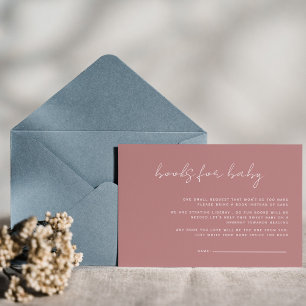 Dusty Pink Minimal Rustikale Bücher für Baby