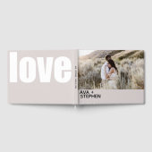 Dusty Pink Minimalist Foto Wedding Guest Book Gästebuch (Voll)