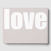 Dusty Pink Minimalist Foto Wedding Guest Book Gästebuch (Rückseite)