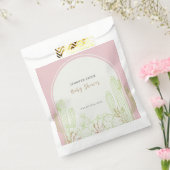 Dusty Pink Minimalistisch Boho Cactus Arch Baby Sh Geschenktütchen (Versiegelt)