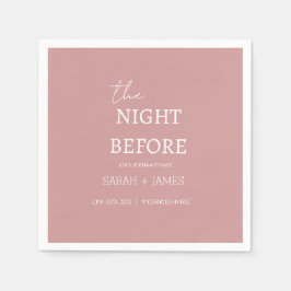 Dusty Pink Minimalistisch die Nacht vor der Hochze Serviette