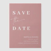 Dusty Pink Minimalistisch Elegant Save the Date Pergament Einladungen (Vorderseite)