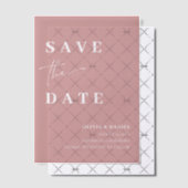 Dusty Pink Minimalistisch Elegant Save the Date Pergament Einladungen (Versetzt (Einladung))