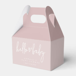 Dusty Pink Minimalistisch Modern Boho Babydusche Geschenkschachtel