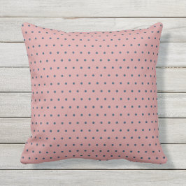 Dusty Pink mit Blue Polka Dots Kissen