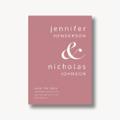 Dusty Pink Moderne Ampere und Typografie Hochzeit Save The Date