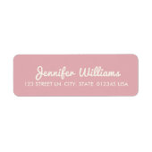 Dusty Pink Moderne Script-Adresse (Vorne)