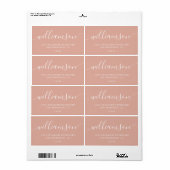 Dusty Pink Moderne Script-Rücksendeadresse (Vorne)