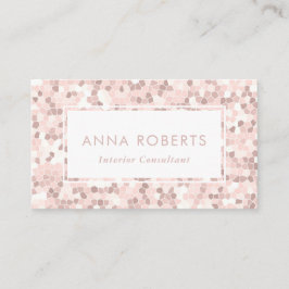 Dusty Pink Mosaik Muster Visitenkarte