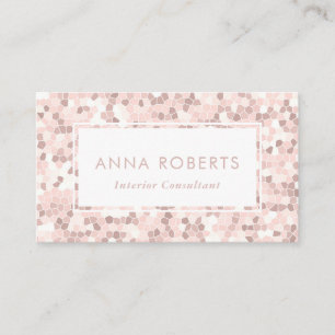 Dusty Pink Mosaik Muster Visitenkarte