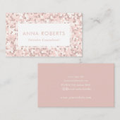 Dusty Pink Mosaik Muster Visitenkarte (Vorne/Hinten)