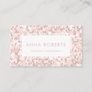 Dusty Pink Mosaik Muster Visitenkarte