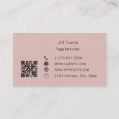 Dusty pink neutral QR code Business Card Visitenkarte (Rückseite)