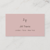 Dusty pink neutral QR code Business Card Visitenkarte (Vorderseite)