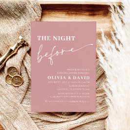 Dusty Pink Night Before Probe Dinner Einladen Einladung