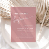 Dusty Pink Night Before Probe Dinner Einladen Einladung