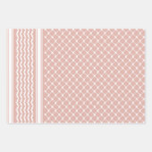Dusty Pink palästinensisches Keffiyedesign Geschenkpapier Set (Vorderseite 2)