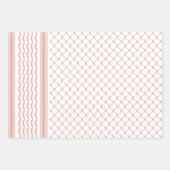 Dusty Pink palästinensisches Keffiyedesign Geschenkpapier Set (Vorderseite)