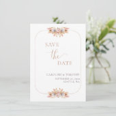 Dusty Pink Pampas Grass Ankündigung Datum freihalt (Stehend Vorderseite)