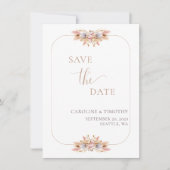 Dusty Pink Pampas Grass Ankündigung Datum freihalt (Vorderseite)