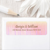 Dusty Pink Peach Icic Rückgabeadresse Etikett (Insitu)