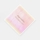 Dusty Pink Peach Icicle Wedpaper Napkin Serviette (Ecke)