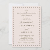 Dusty Pink Pearl Bible Verse Christian Wedding  Einladung (Vorderseite)