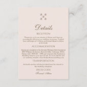 Dusty Pink Pearl Christian Wedding Details  Begleitkarte (Vorderseite)