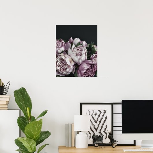 Dusty Pink Peony Bouquet Poster (Heimbüro)