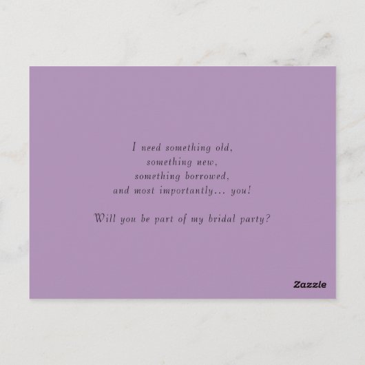 Dusty Pink Peony werden Sie meine Blumenmädchenkar Postkarte (Rückseite)