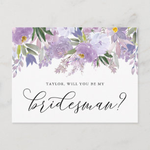 Dusty Pink Peony werden Sie meine Bridesman Card s Postkarte