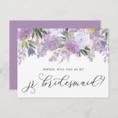 Dusty Pink Peony werden Sie meine Jr Bridesmaid Ca Postkarte (Vorne/Hinten)