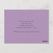 Dusty Pink Peony werden Sie meine Jr Bridesmaid Ca Postkarte (Rückseite)