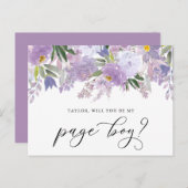 Dusty Pink Peony werden Sie meine Page Boy Card se Postkarte (Vorne/Hinten)