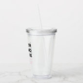 Dusty Pink | Personalisiert Clear Tumbler with Str Acryltrinkbecher (Links)