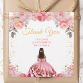 Dusty Pink Princess Quinceañera Vielen Dank Geschenkanhänger