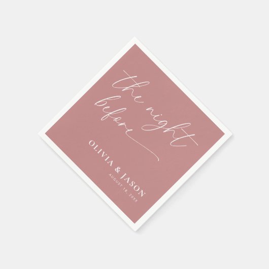 Dusty Pink Probe Dinner Serviette (Ecke)