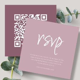 Dusty Pink | QR-Code | HochzeitsrSVP Begleitkarte